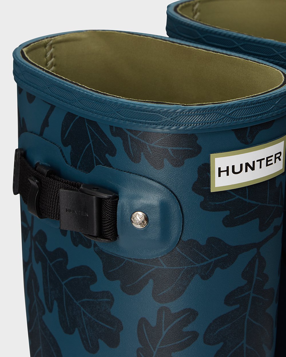 Women Hunter National Trust Print Norris Field | Tall Rain Boots Blue | NZ-6792-TGXE